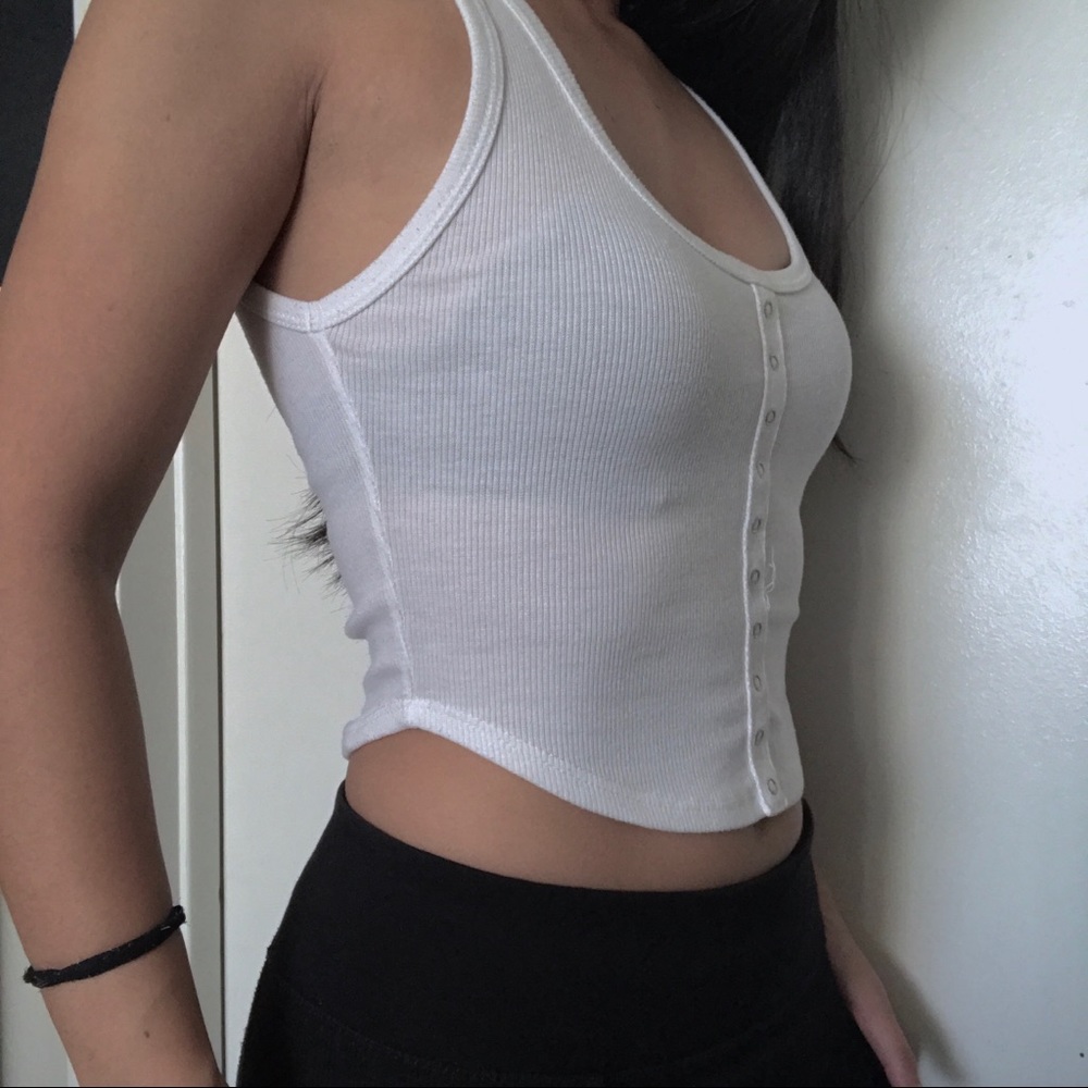 White crop top